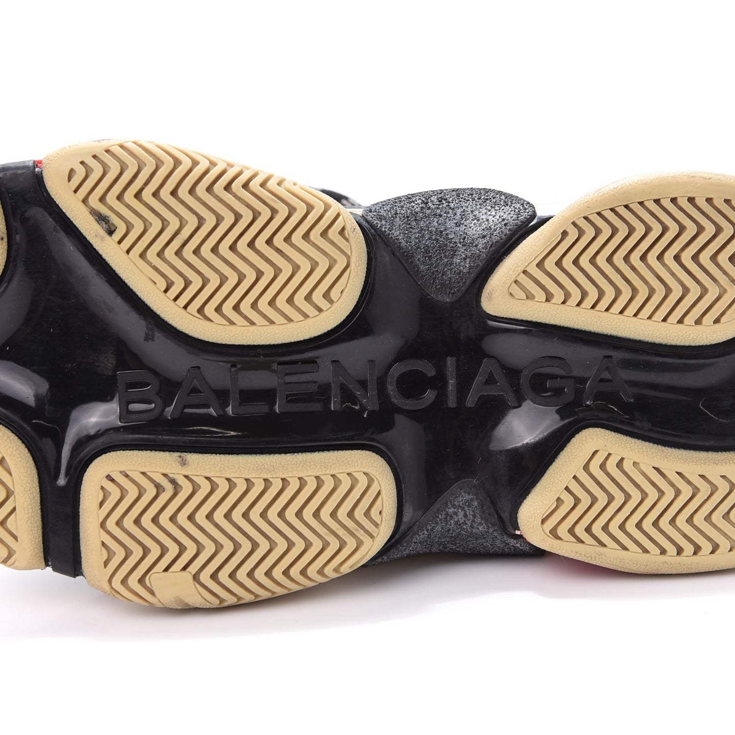 Mesh Nubuck Womens Triple S Sneakers 38 Black Argent