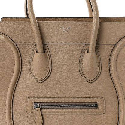 Celine Drummed Calfskin Mini Luggage Dune 12 of 17