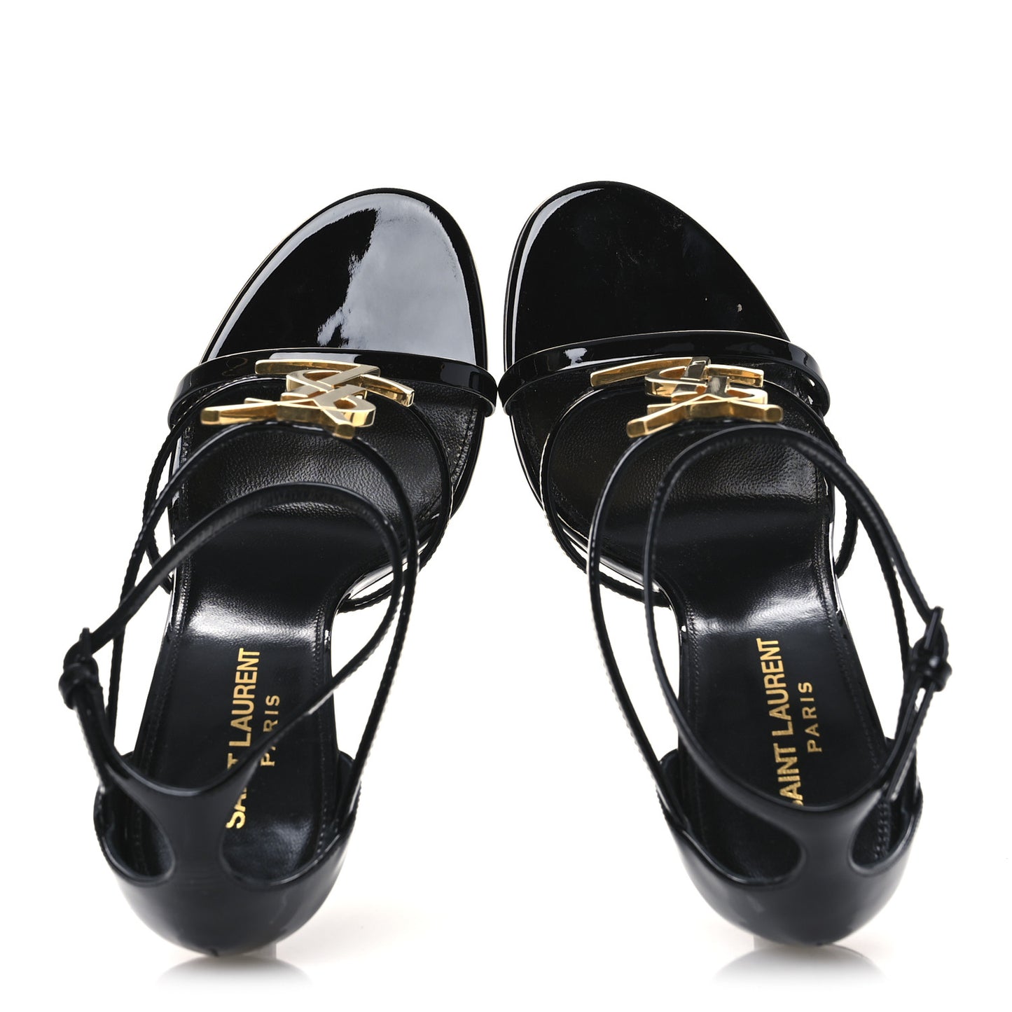 Patent Cassandra 100 Ankle Strap Sandals 38.5 Black