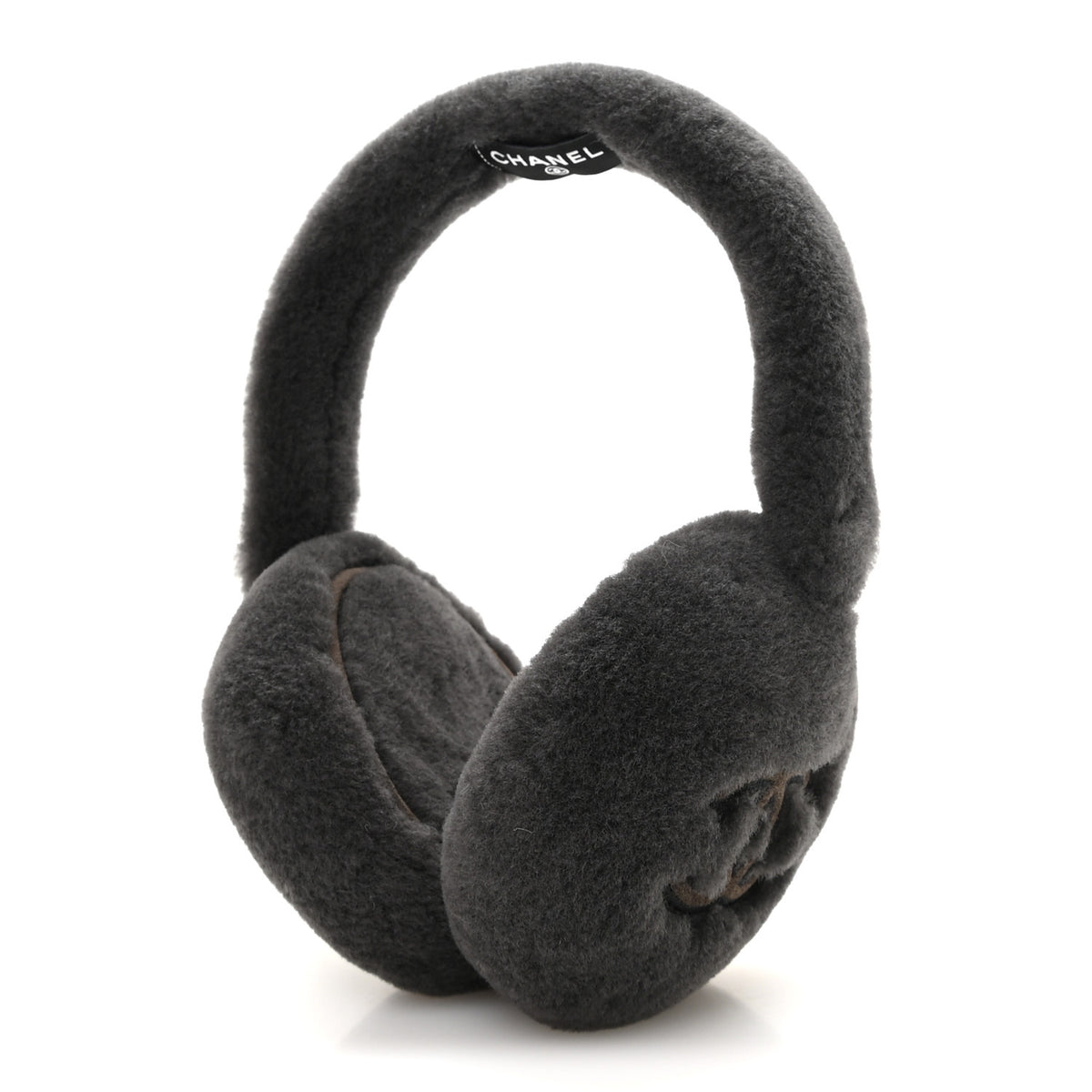 Chanel Shearling CC Ear Muffs Dark Grey 3 of 6