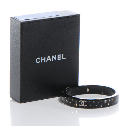 Chanel Resin Crystal CC Bangle Black 5 of 5