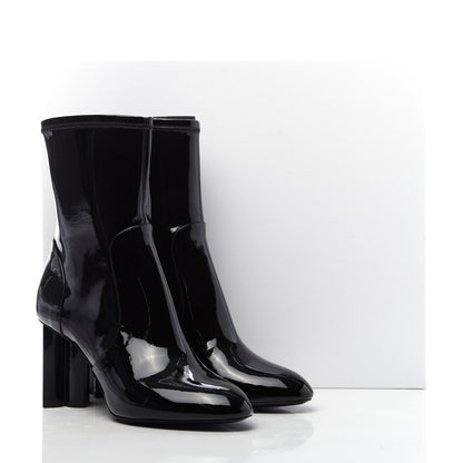 Louis Vuitton Patent Silhouette Ankle Boots 38 Black 9 of 9