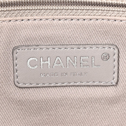 Chanel Calfskin Laser Cut Perforated CC Tote Silver 6 of 10