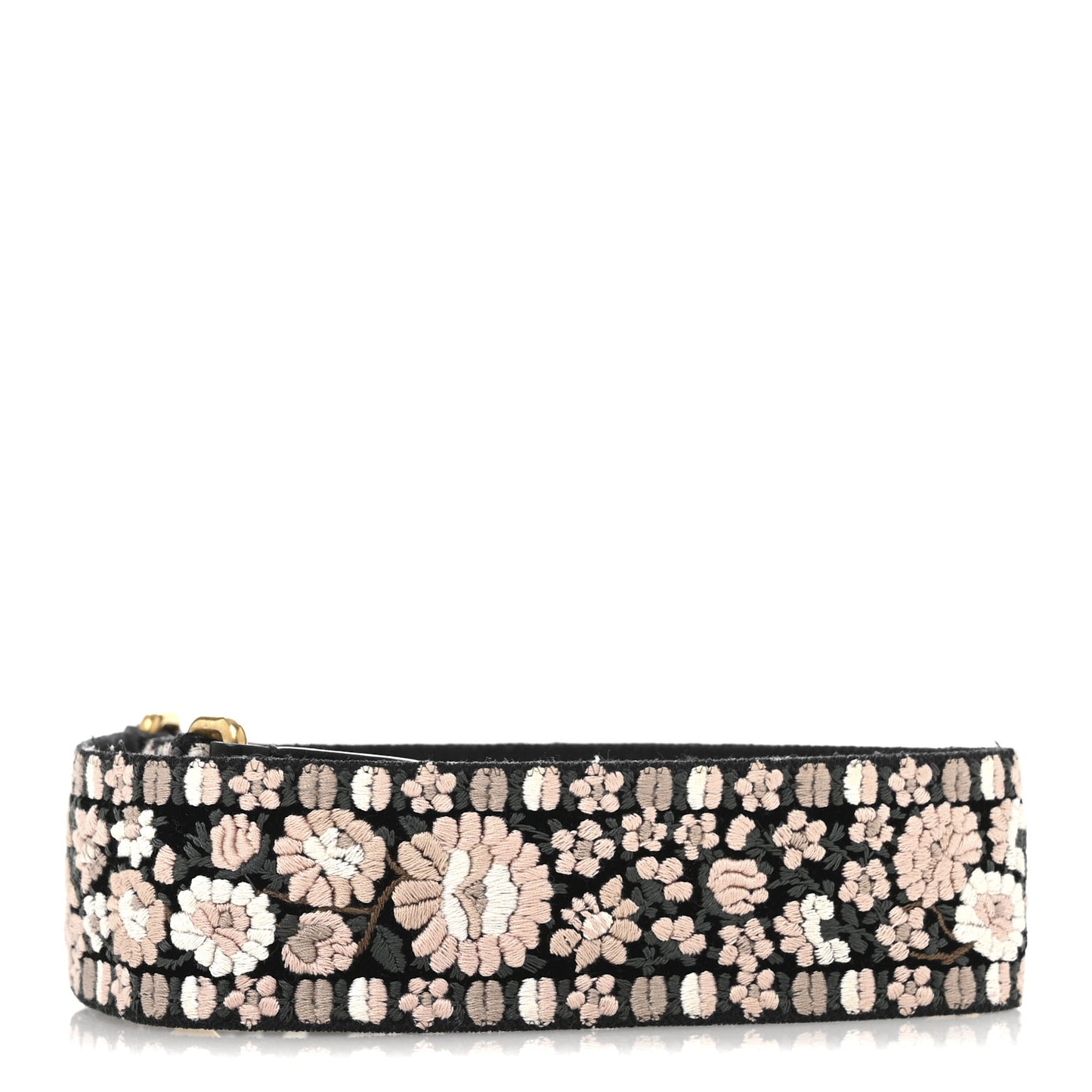 Canvas Embroidered Jardin Japonais Shoulder Strap Black Multicolor