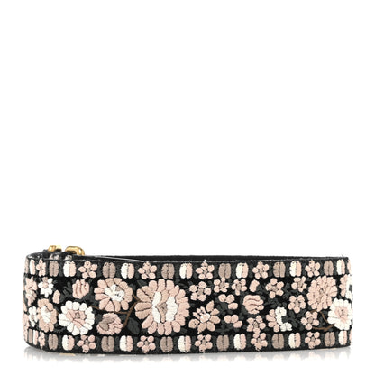 Christian Dior Canvas Embroidered Jardin Japonais Shoulder Strap Black Multicolor 2 of 5