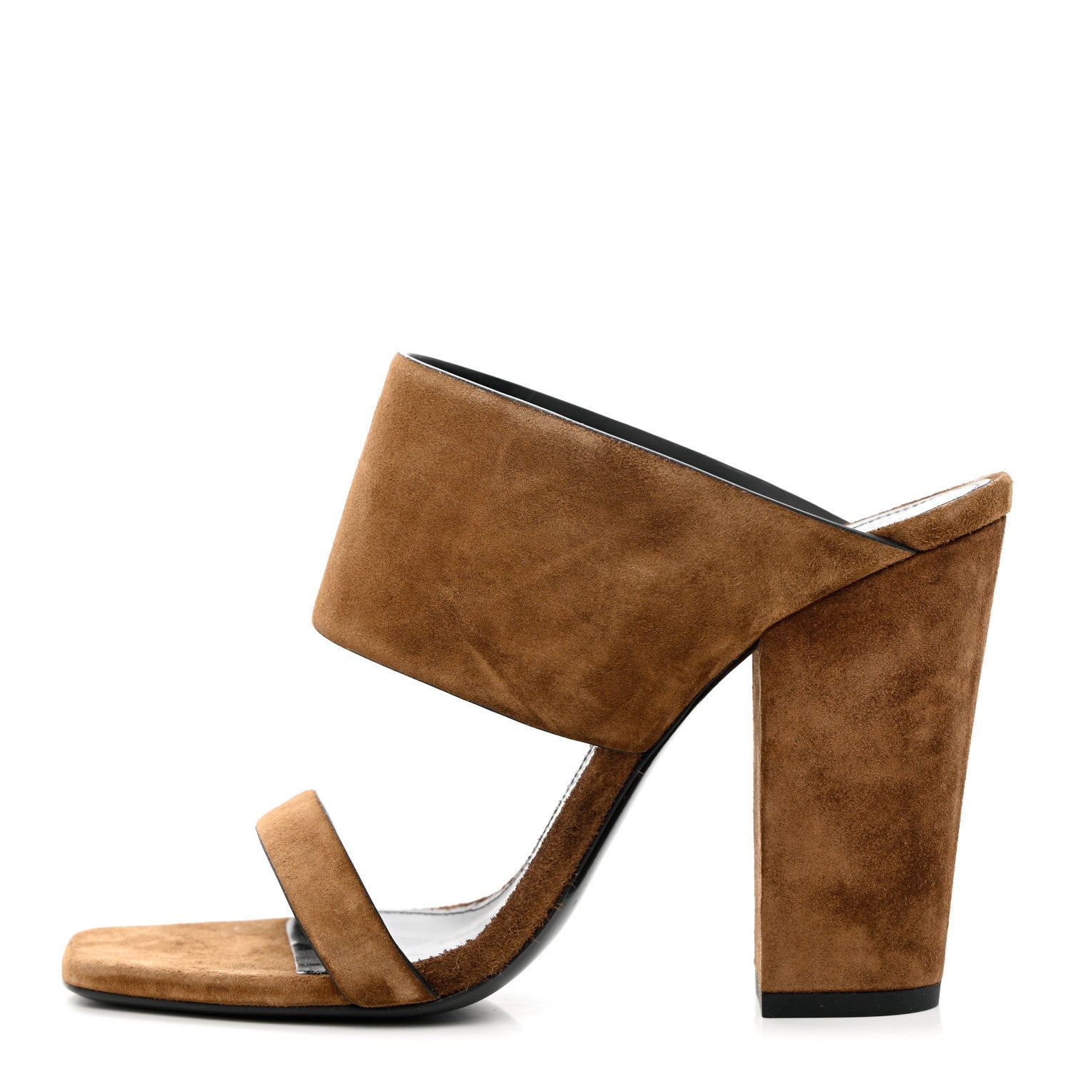 Saint Laurent Suede Oak 100 Mule Sandals 39 Land 1 of 8