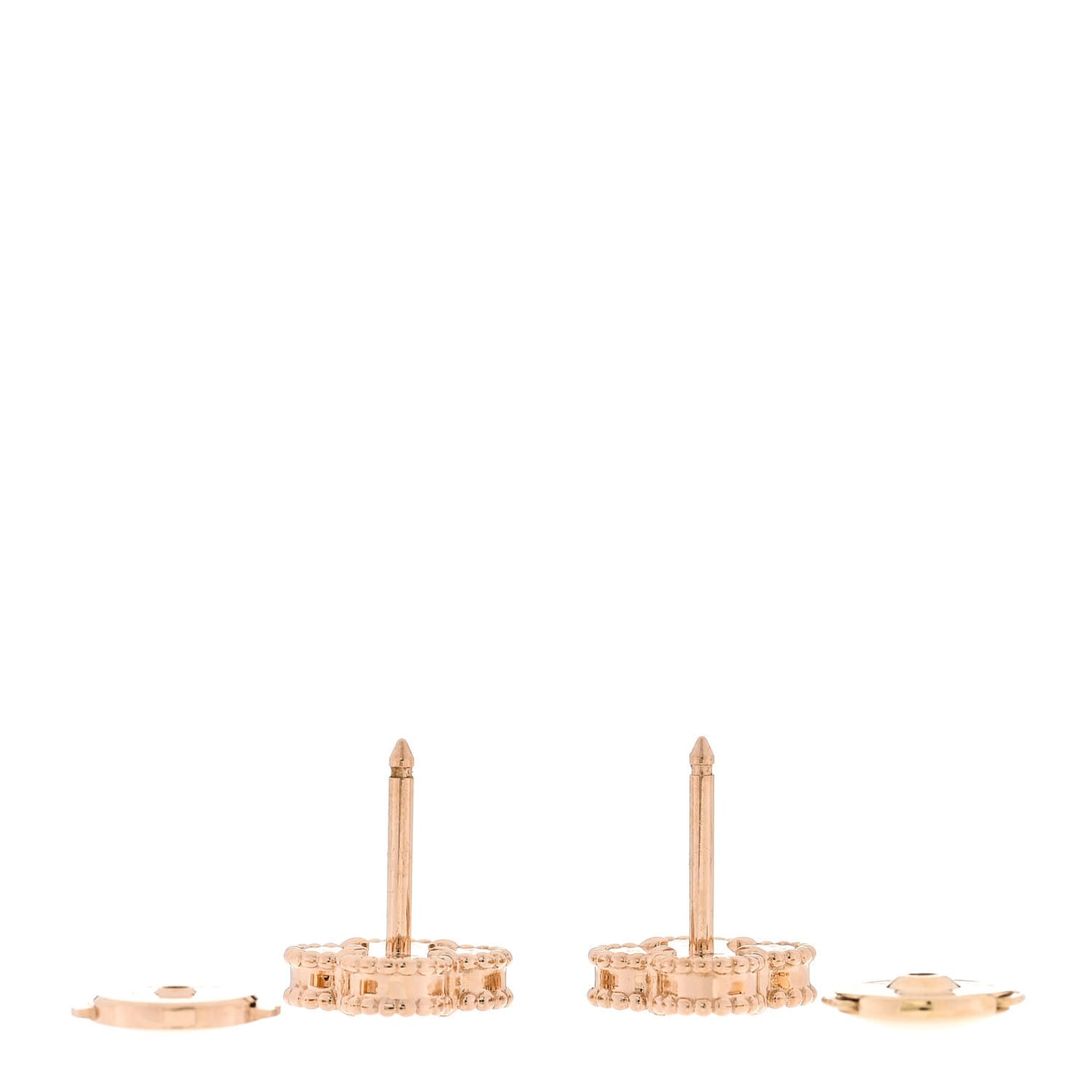 18K Rose Gold Carnelian Sweet Alhambra Earrings