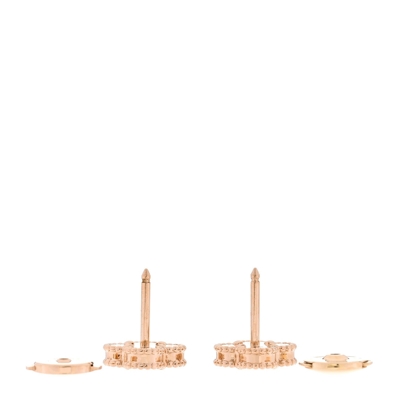 Van Cleef & Arpels 18K Rose Gold Carnelian Sweet Alhambra Earrings 3 of 5