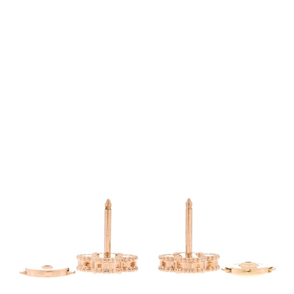 Van Cleef & Arpels 18K Rose Gold Carnelian Sweet Alhambra Earrings 3 of 5