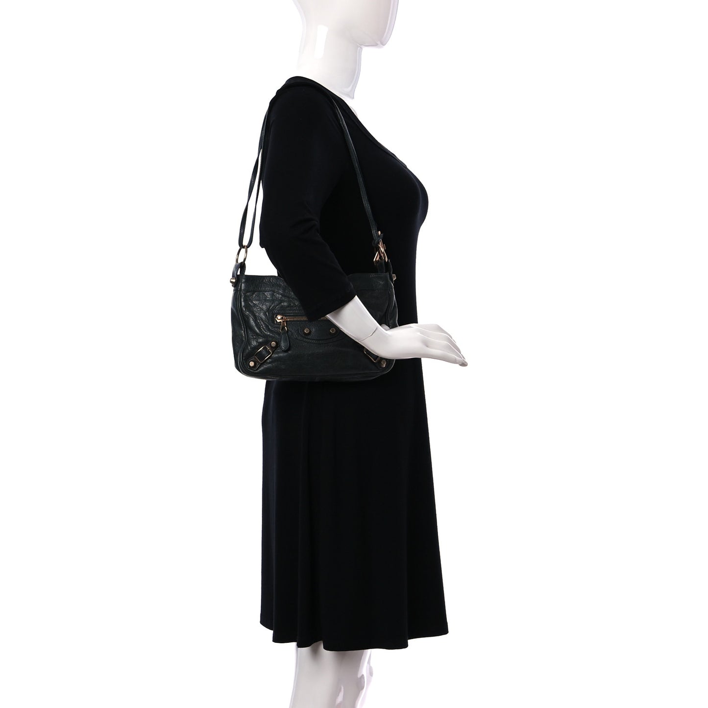 Agneau Giant 12 Rose Gold Hardware Hip Anthracite