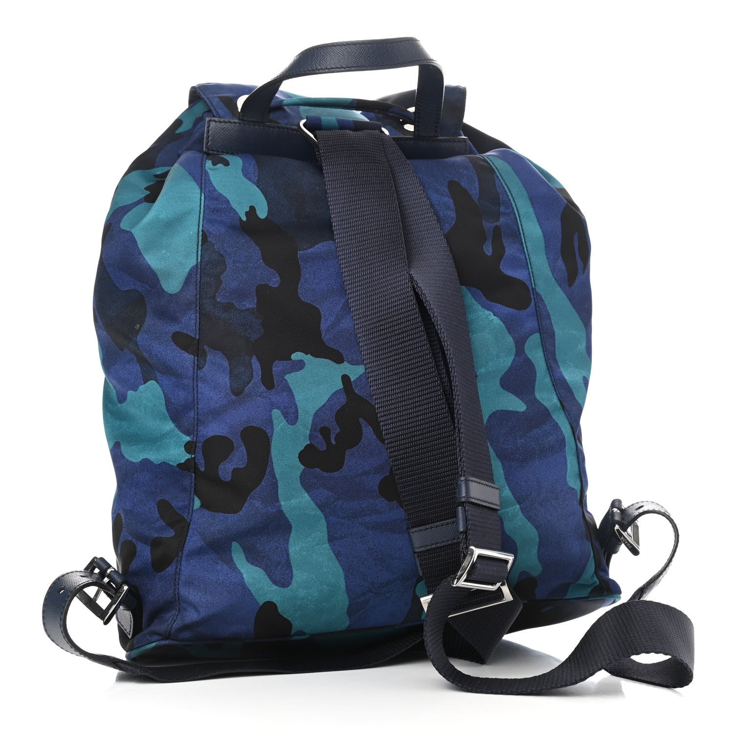 Prada Tessuto Nylon Camouflage Print Backpack Royal 3 of 11