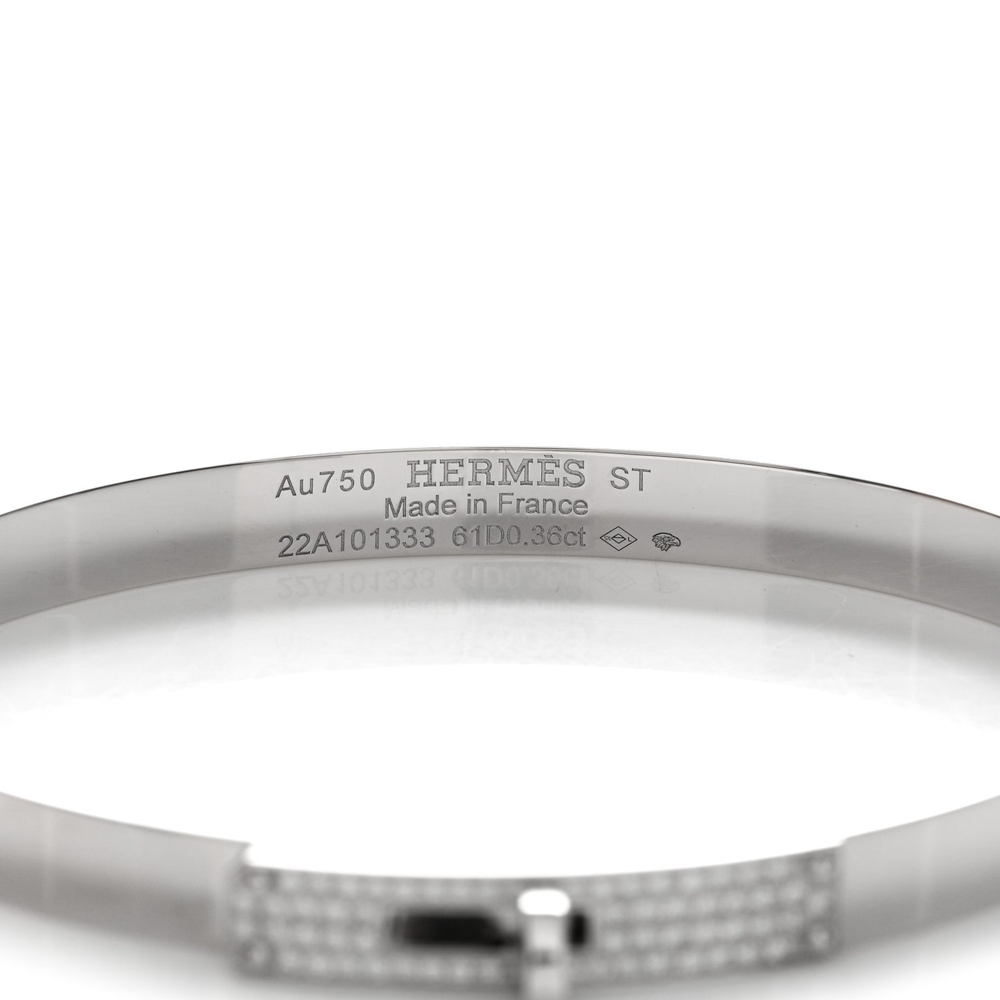 18K White Gold Diamond PM Kelly Pave Bracelet ST