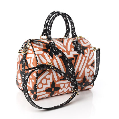 Louis Vuitton Monogram Giant Crafty Speedy Bandouliere 25 Creme Caramel 2 of 9