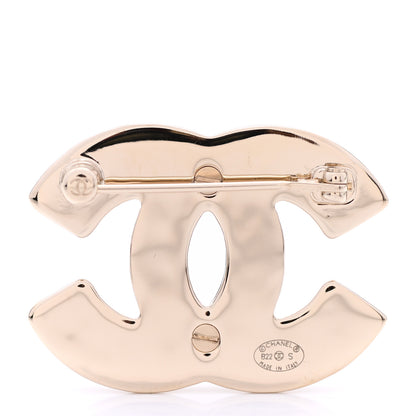 Chanel Crystal CC Brooch Gold Silver 3 of 5