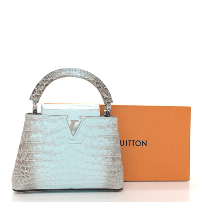 Louis Vuitton Crocodile Mini Capucines Blue Celeste 10 of 10
