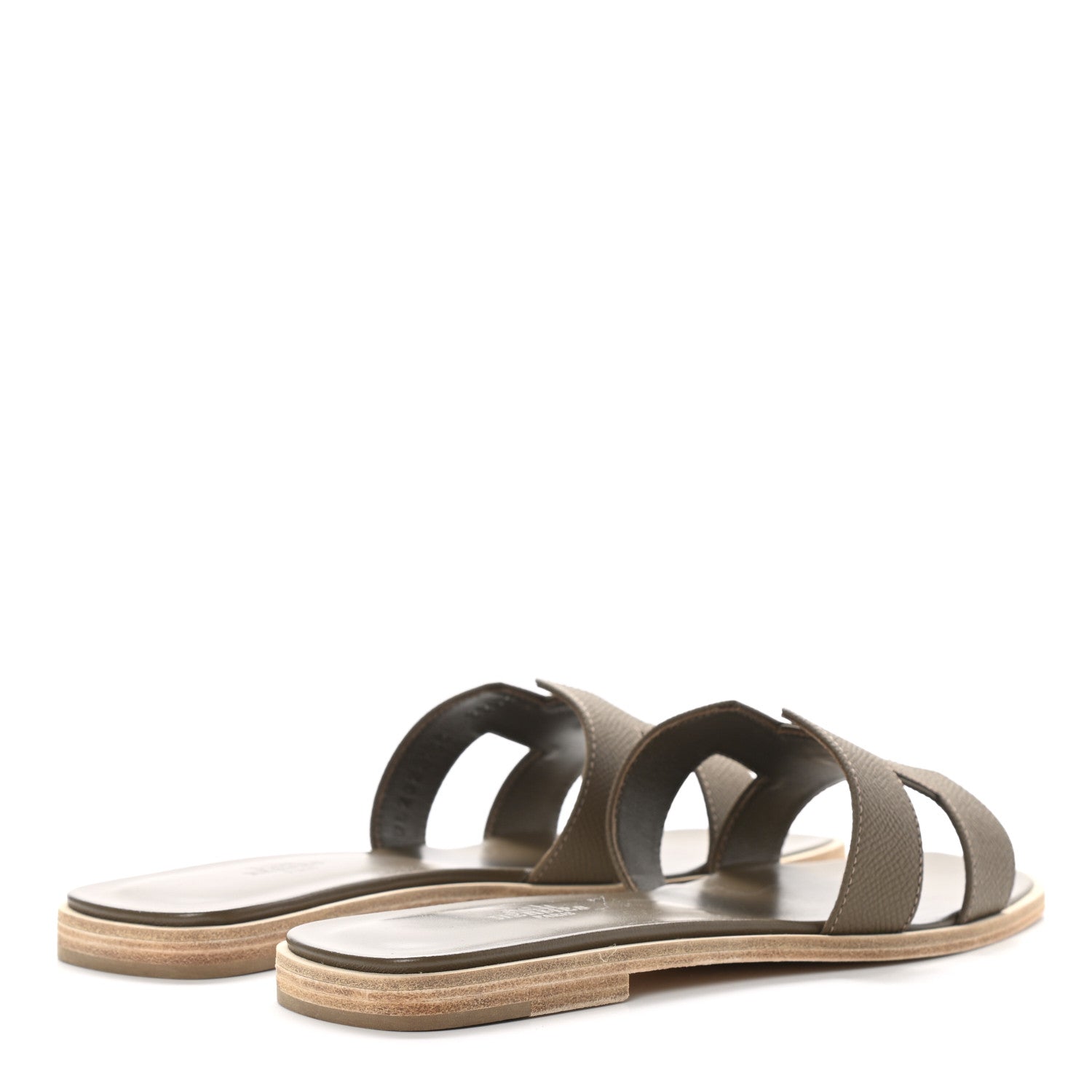 Hermes Epsom Oran Sandals 38 Etoupe 4 of 9