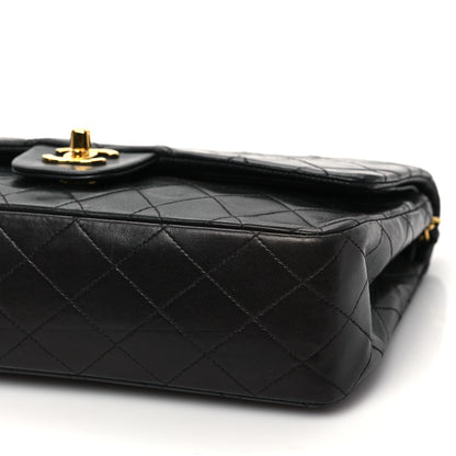 Chanel Lambskin Quilted Medium Double Flap Black 10 of 11