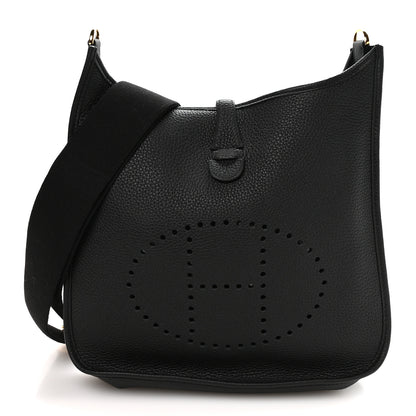 Hermes Taurillon Clemence EVELYNE III PM Black 1 of 10