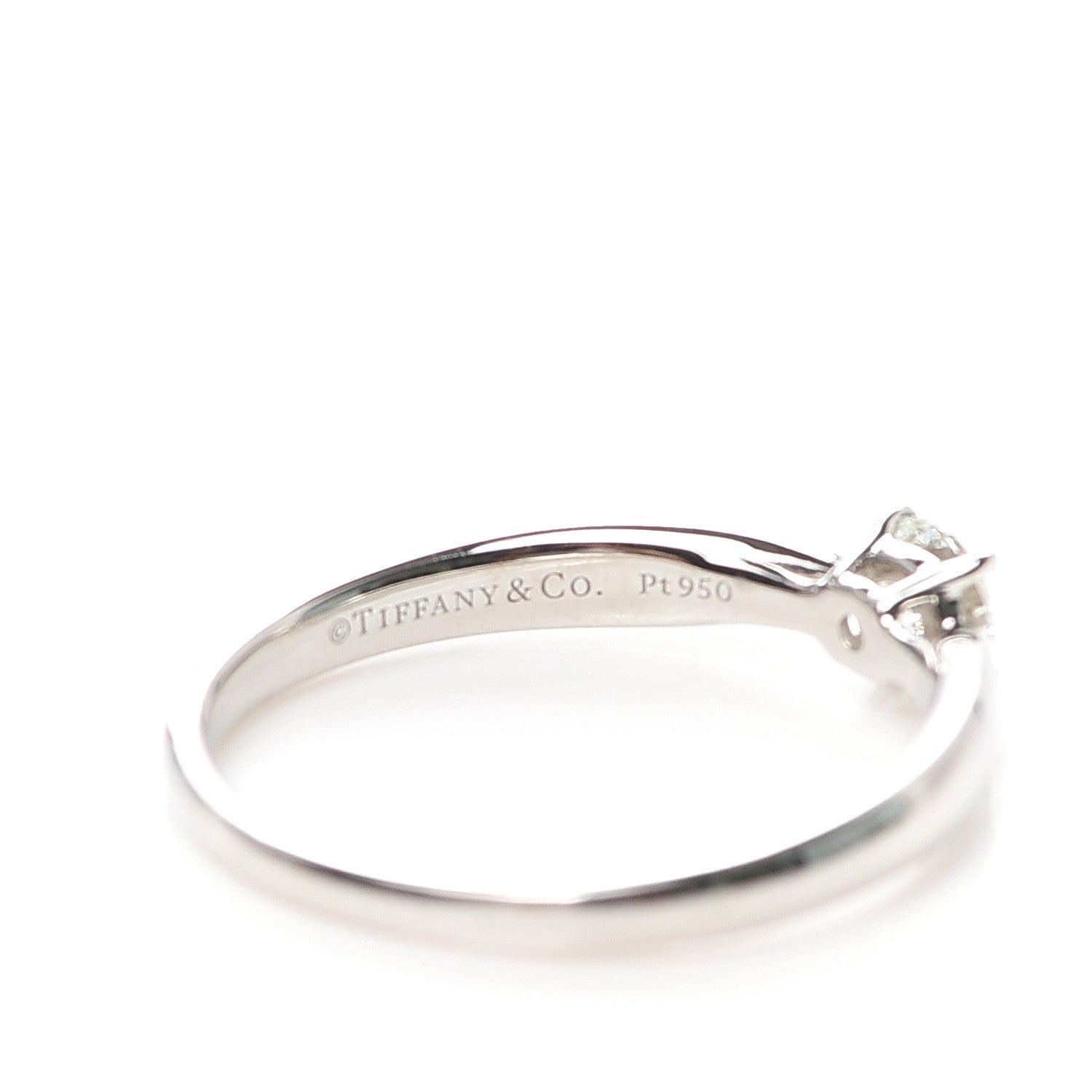Tiffany Platinum Diamond .31ct Harmony Solitaire Engagement Ring 54 7 4 of 5