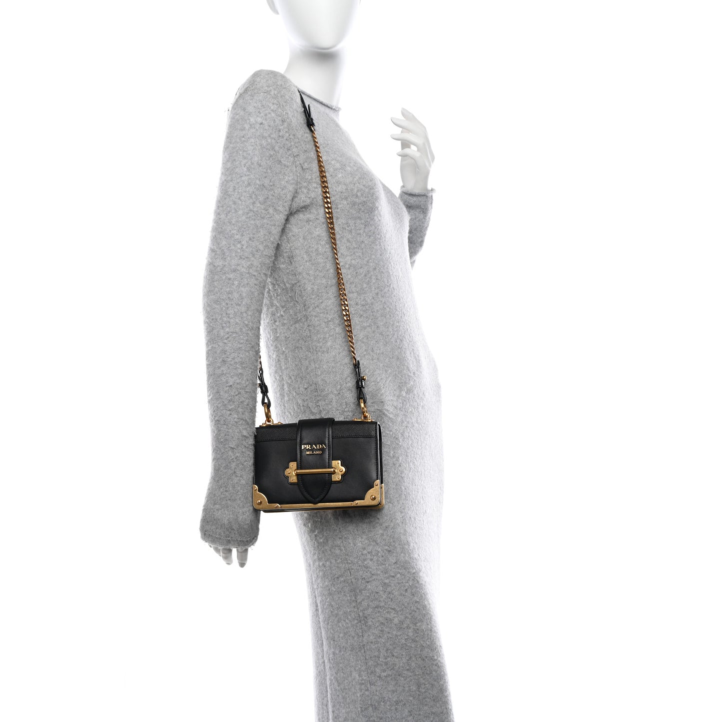 City Calf Saffiano Cahier Bag Black
