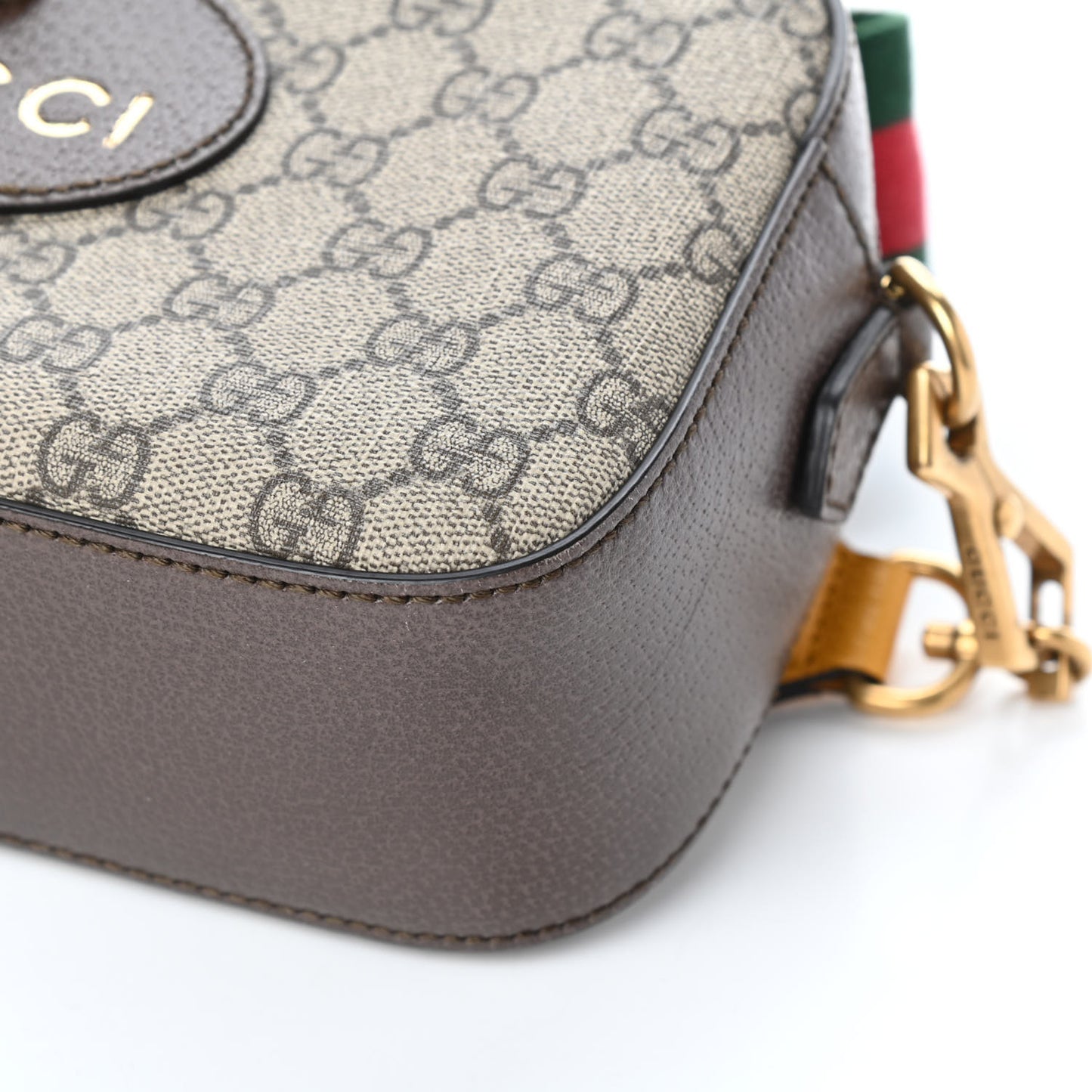 GG Supreme Monogram Web Neo Vintage Shoulder Bag Beige New Acero Crop