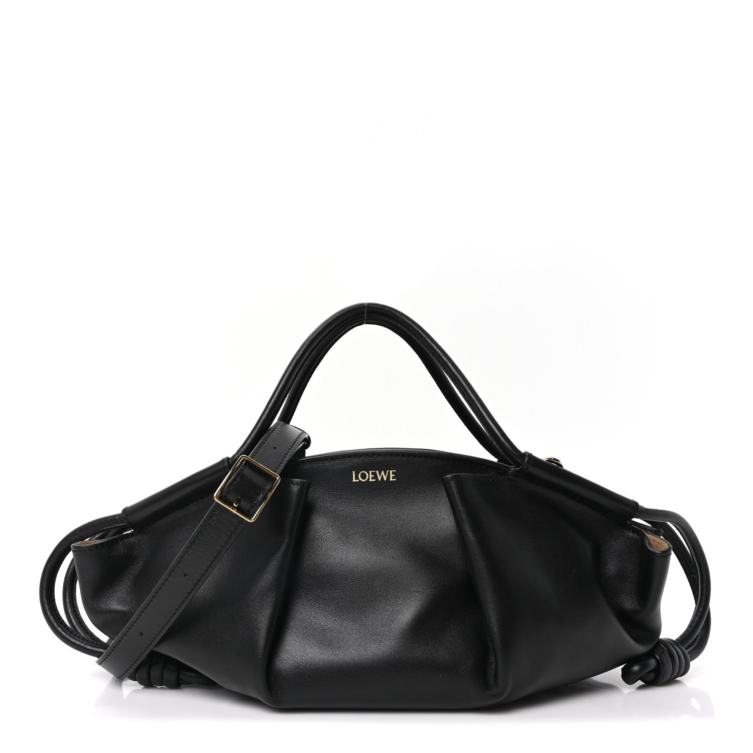Loewe Shiny Nappa Calfskin Small Paseo Bag Black 1 of 9