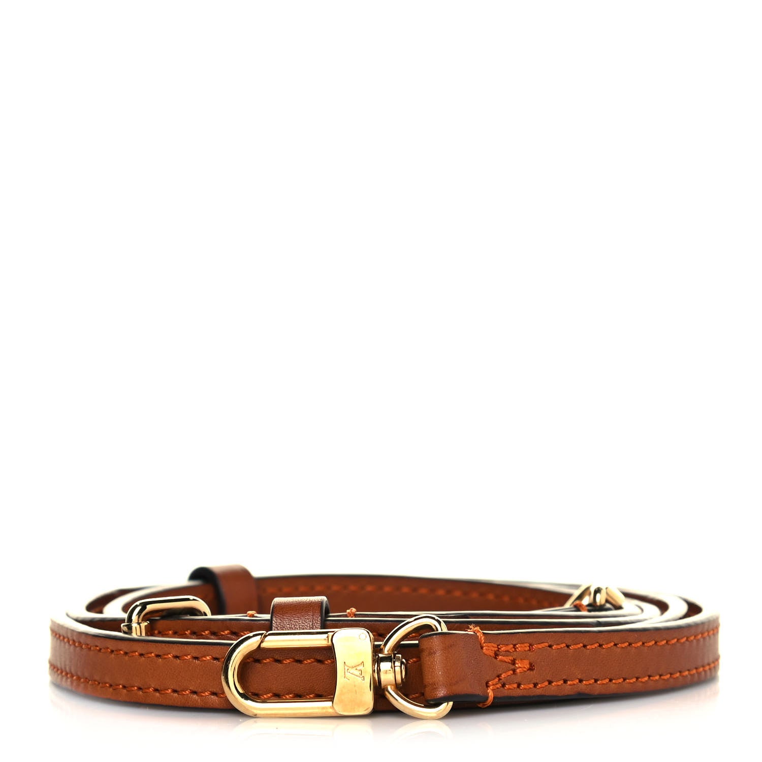 Louis Vuitton Calfskin Petite Malle Adjustable Shoulder Strap Orange Marron 1 of 4
