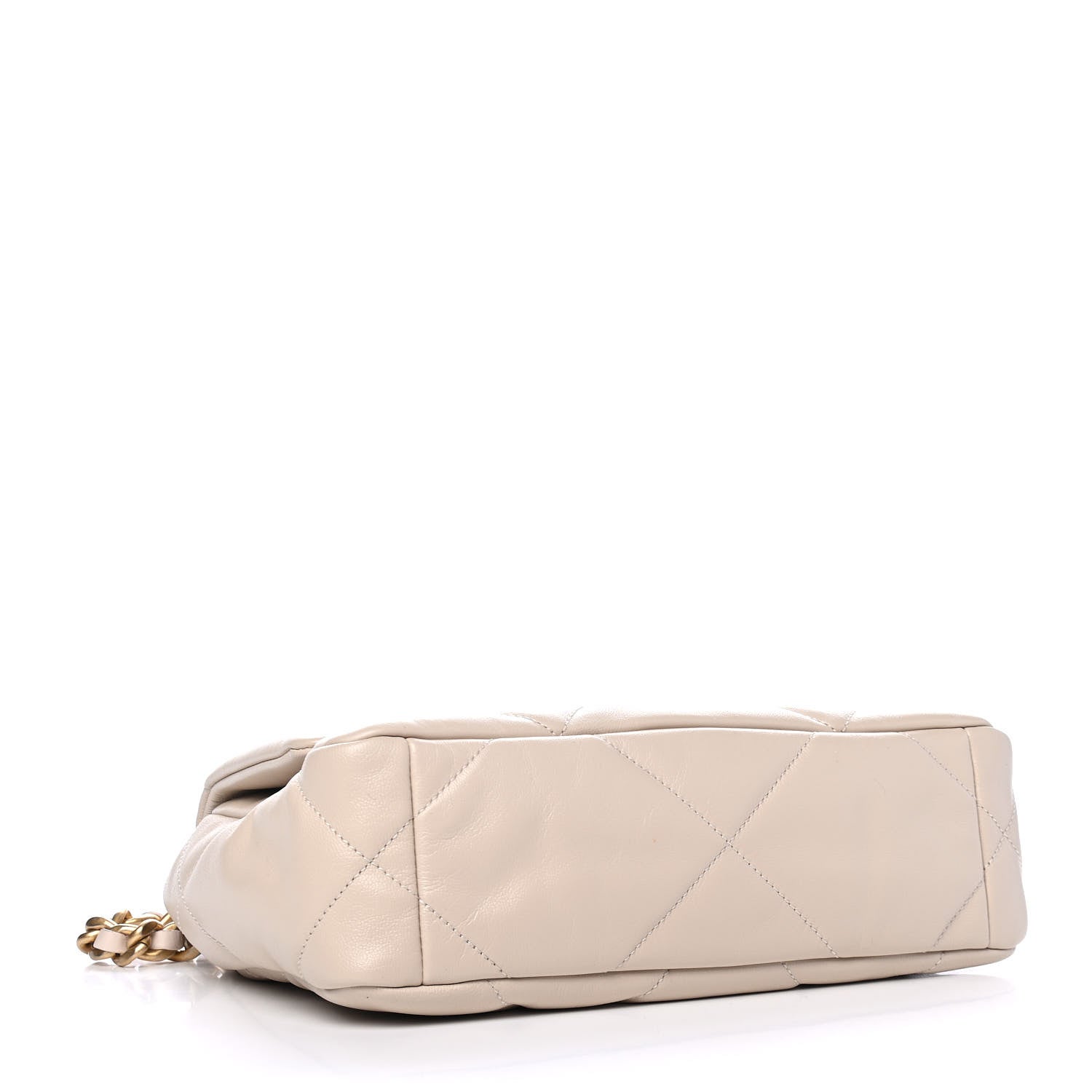 Chanel Goatskin Quilted Medium Chanel 19 Flap Beige 3 of 5