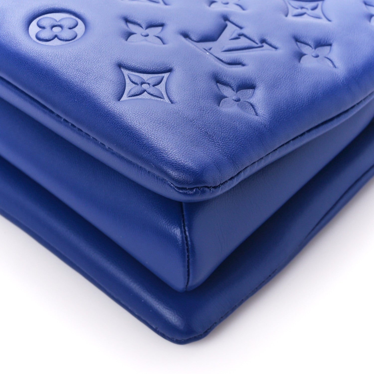 Louis Vuitton Lambskin Embossed Monogram Coussin PM H32 Smalt Blue 12 of 13