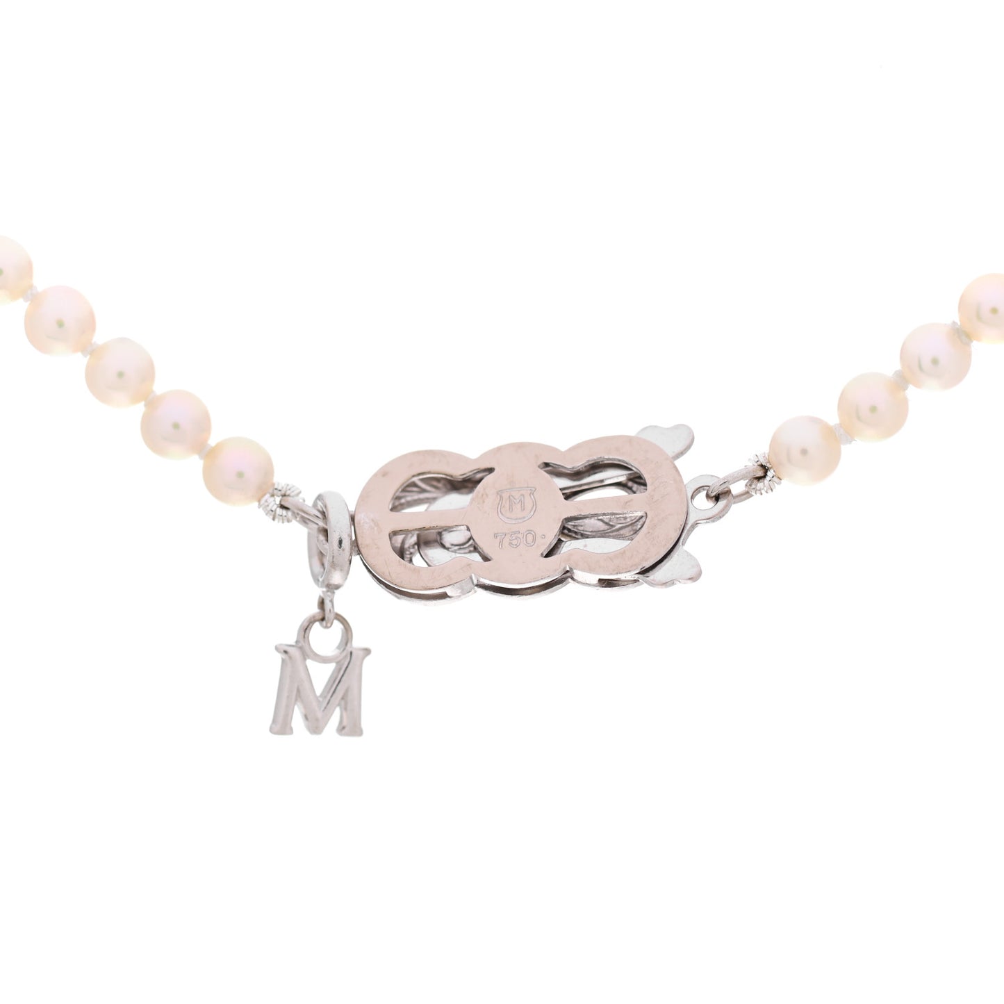 18K White Gold Akoya Pearl 3.5mm Strand Necklace