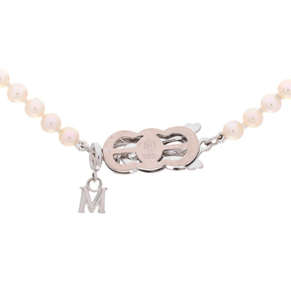 Mikimoto 18K White Gold Akoya Pearl 3.5mm Strand Necklace 4 of 5