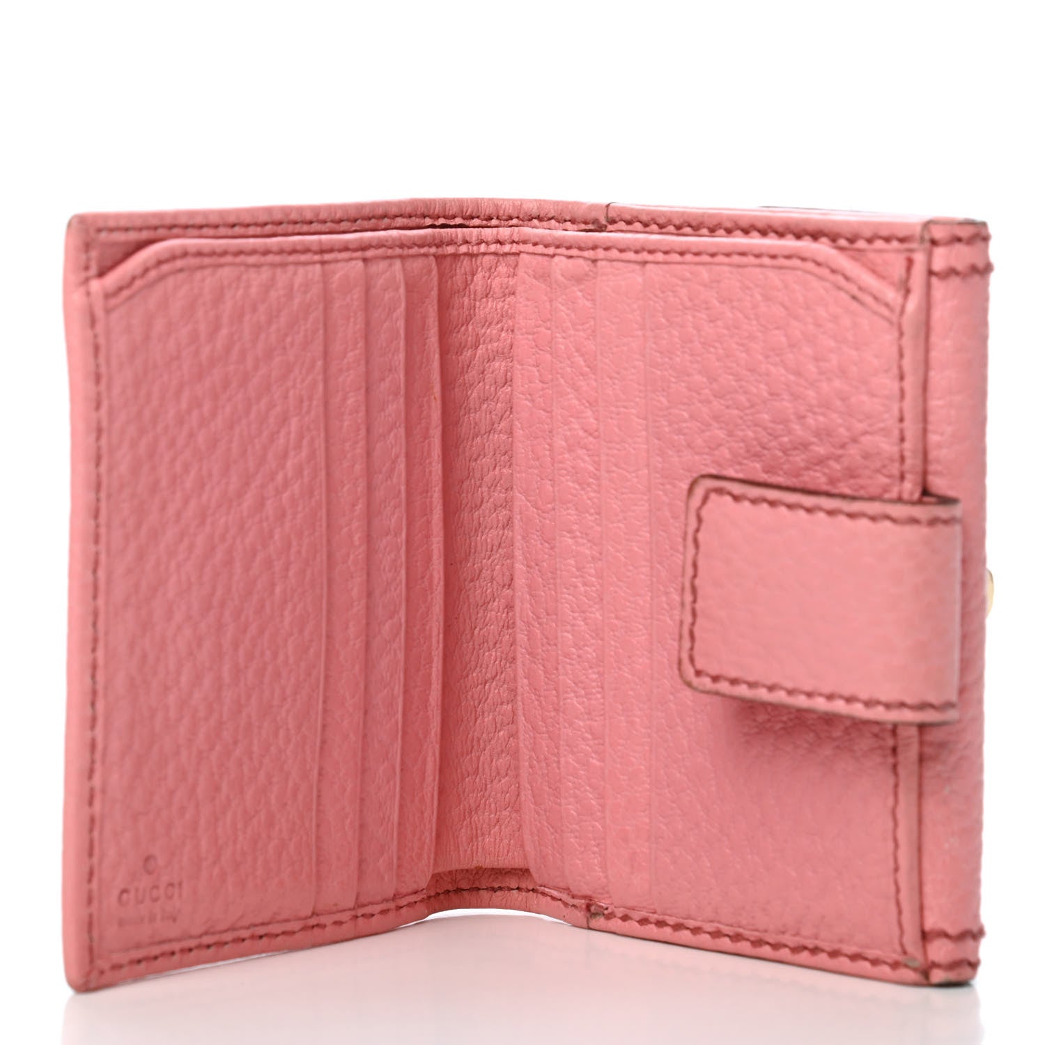 Gucci Calfskin Bamboo French Wallet Pink 4 of 4
