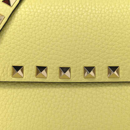 Valentino Garavani Grainy Calfskin Rockstud Crossbody Pouch Lime Sorbet 7 of 10