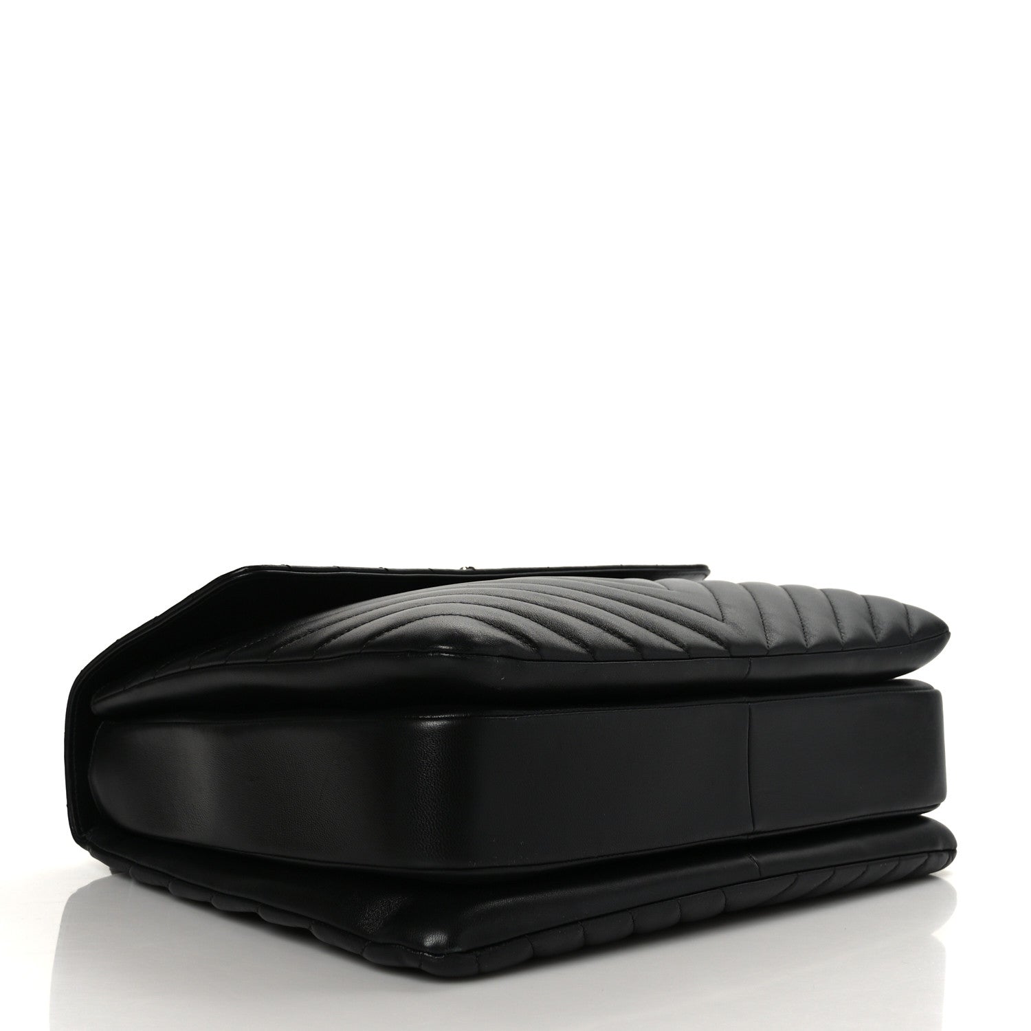 Chanel Lambskin Chevron Quilted Large Trendy CC Dual Handle Flap Bag Black 4 of 9