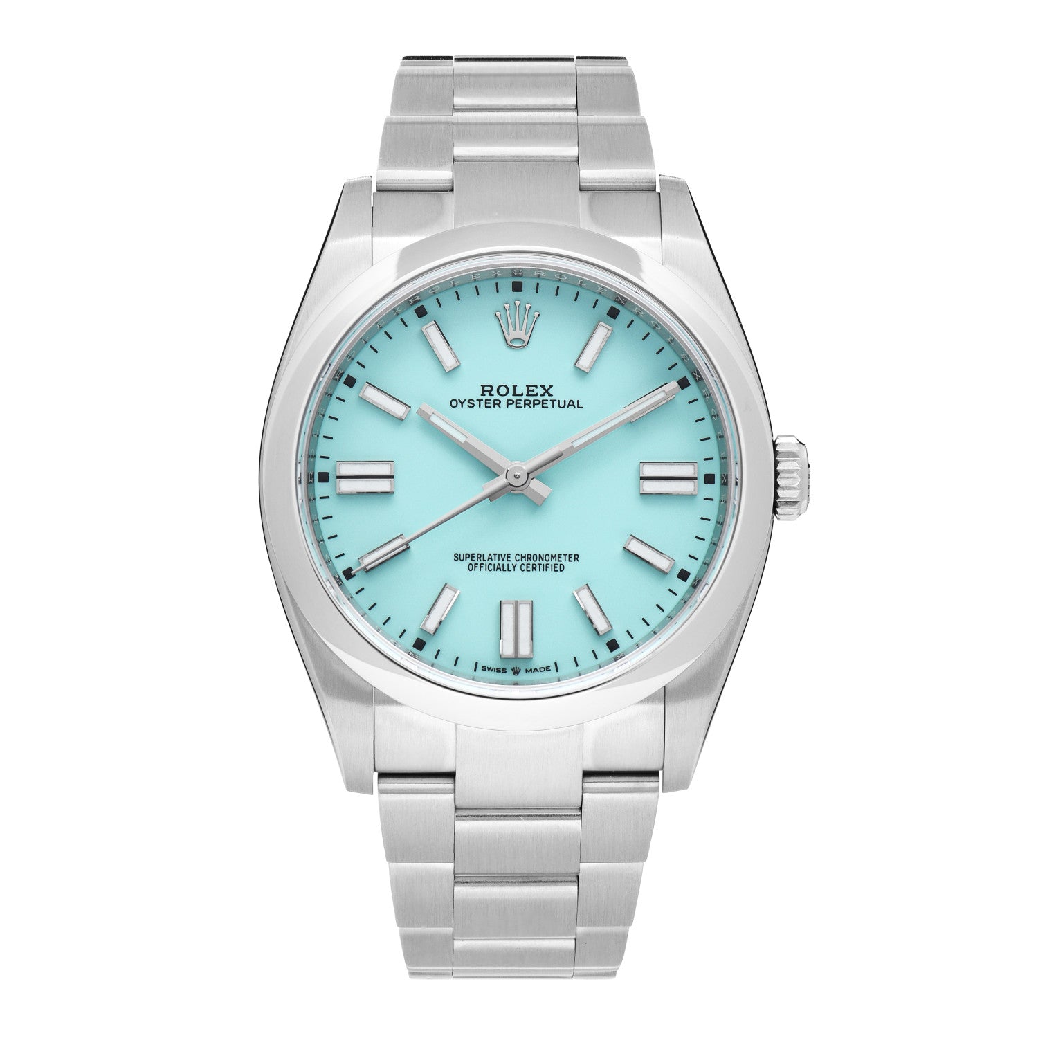Rolex Stainless Steel 36mm Oyster Perpetual Watch Turquoise 126000 1 of 5