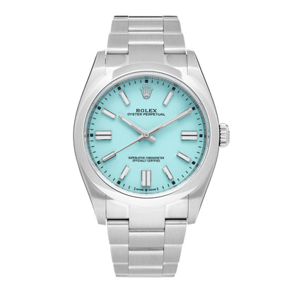 Rolex Stainless Steel 36mm Oyster Perpetual Watch Turquoise 126000 1 of 5
