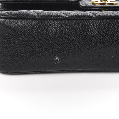 Chanel Caviar Quilted Medium Double Flap Black 12 of 14