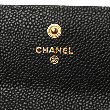 Chanel Caviar Quilted Large Gusset Flap Wallet Black 6 of 8