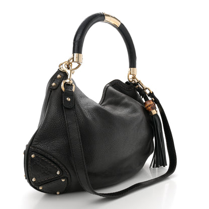 Gucci Calfskin Large Indy Top Handle Hobo Black 3 of 12