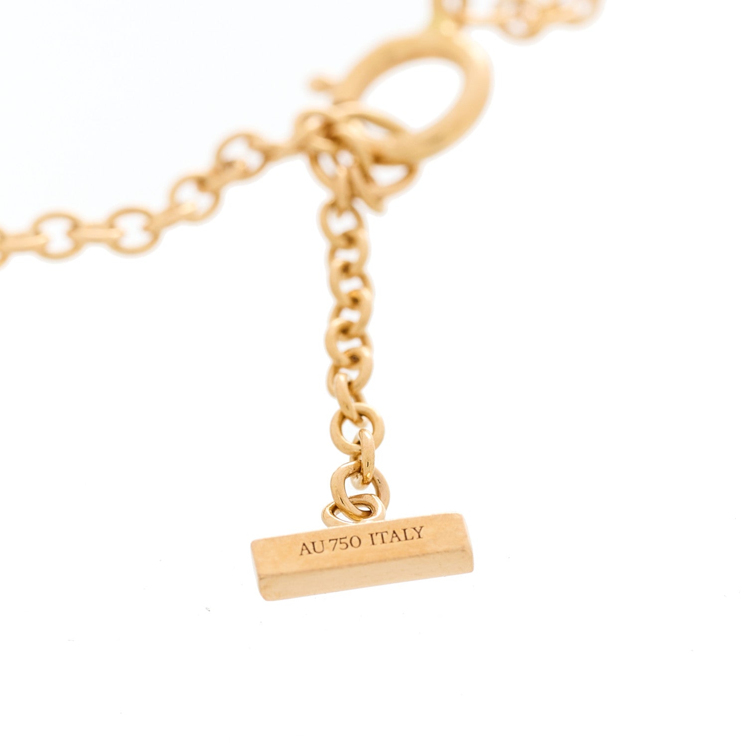 Tiffany 18K Rose Gold Diamond T Smile Bracelet 4 of 5