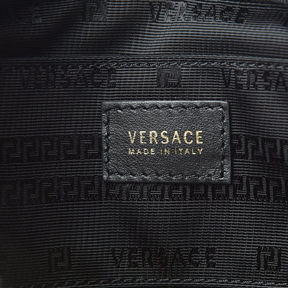 Versace Nylon Baroque Print Cosmetic Case Black Gold White 6 of 6