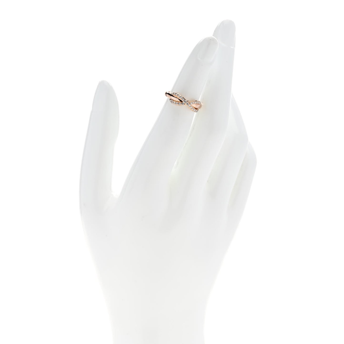 18K Rose Gold Diamond Infinity Ring 45 3.25