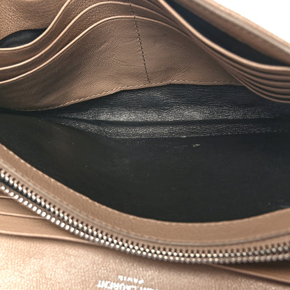 Saint Laurent Lambskin Diamond Quilted Becky Chain Wallet Gold Sand 5 of 10