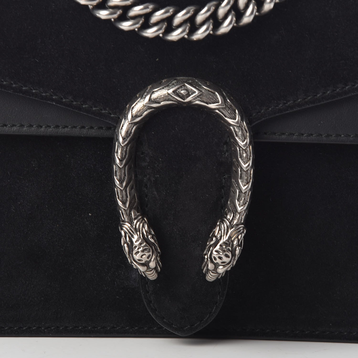 Gucci Suede Mini Dionysus Shoulder Bag Black 8 of 10