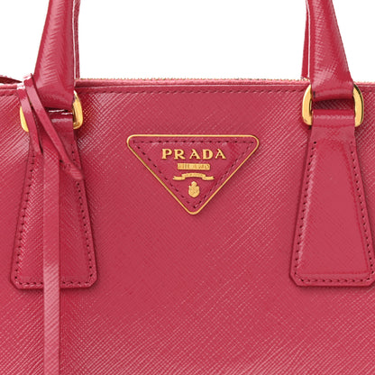 Prada Saffiano Vernice Small Promenade Tote Peonia 8 of 10