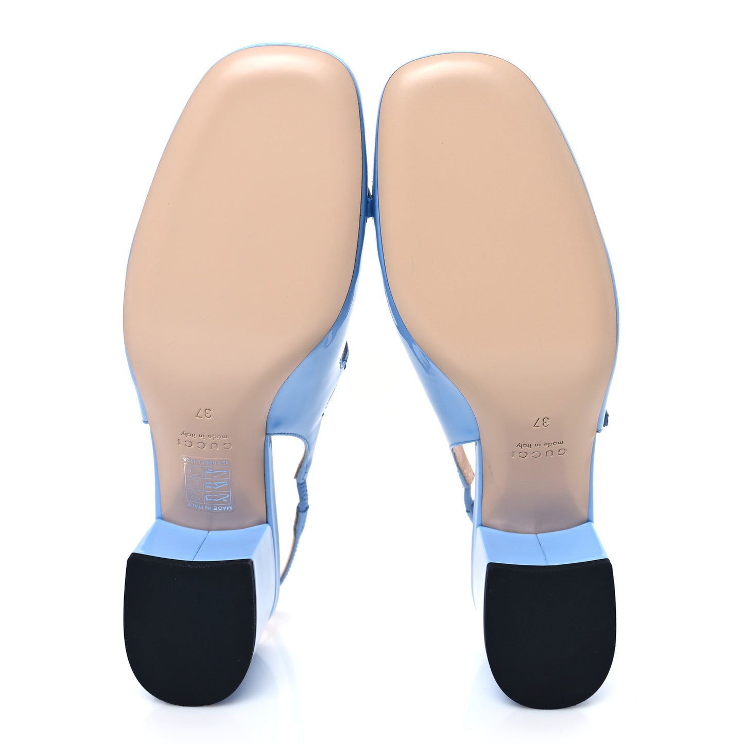 Vernice Crystal Horsebit Charlotte 42mm Slingback Pumps 37 Glacial Blue