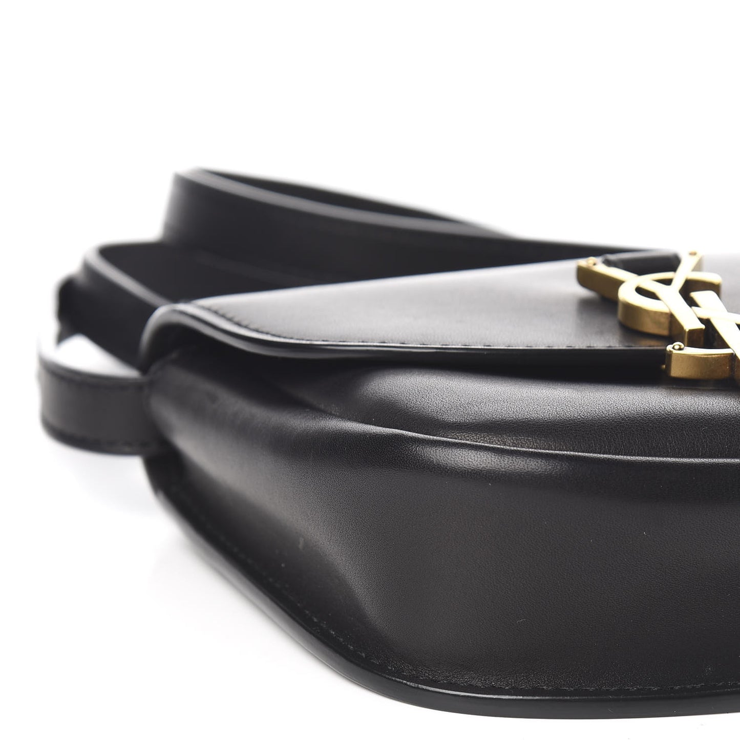 Smooth Calfskin Mini Classic Monogram Kaia Satchel Black
