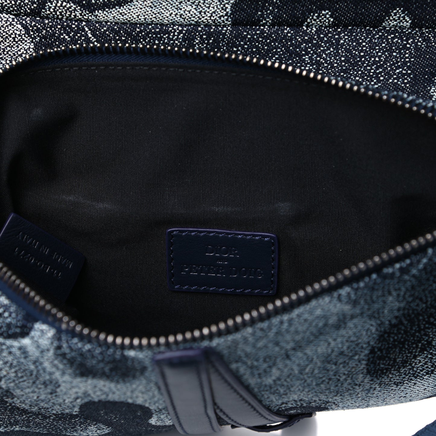X Peter Doig Denim Camouflage Saddle Bag