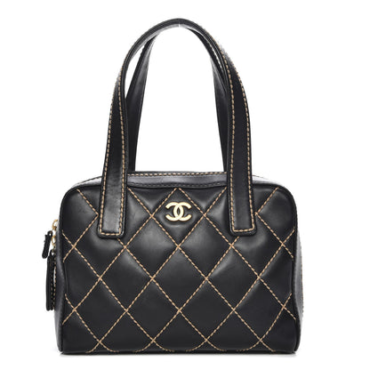 Chanel Calfskin Contrast Stitch Surpique Bowler Black 1 of 8
