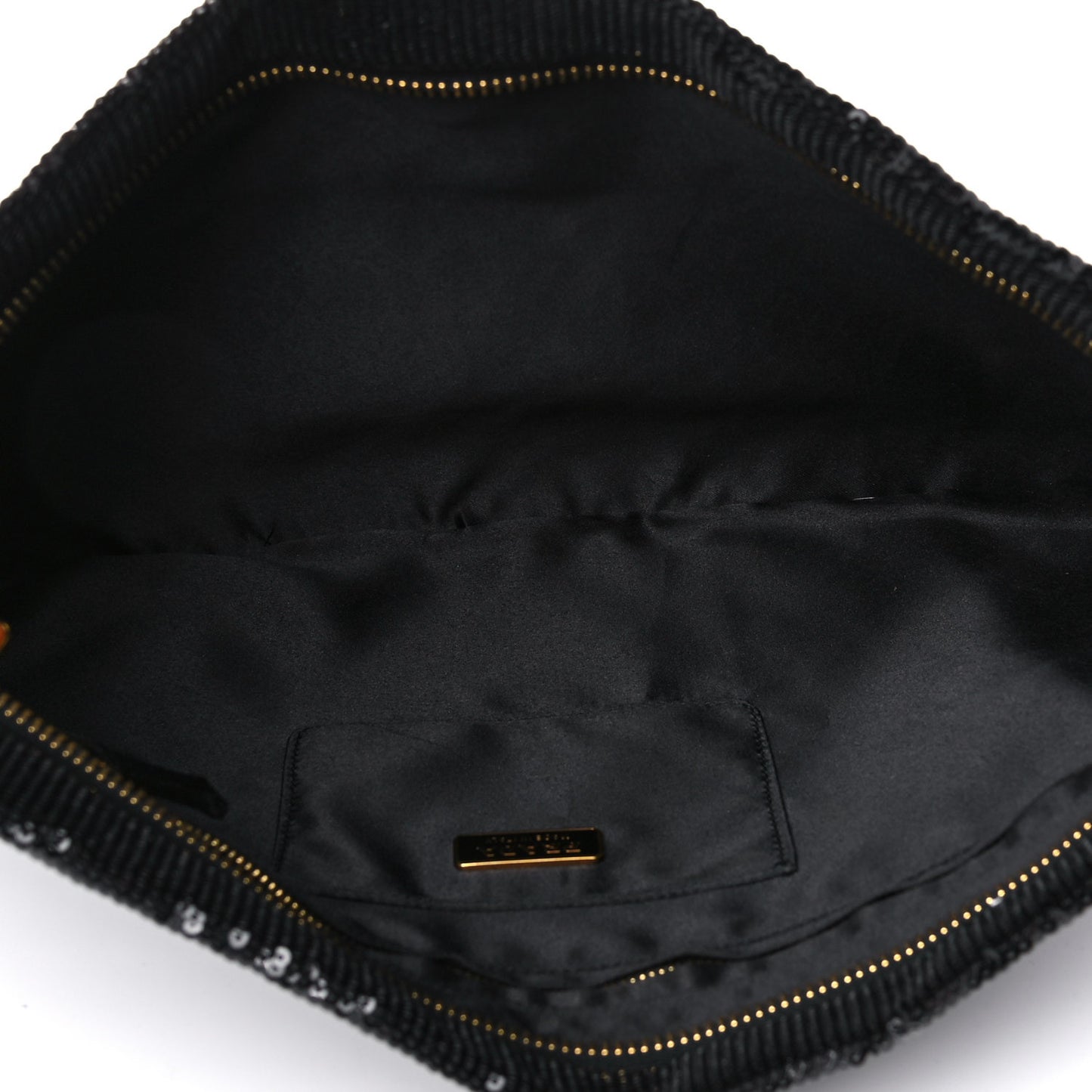 Sequin Pochette Clutch Black